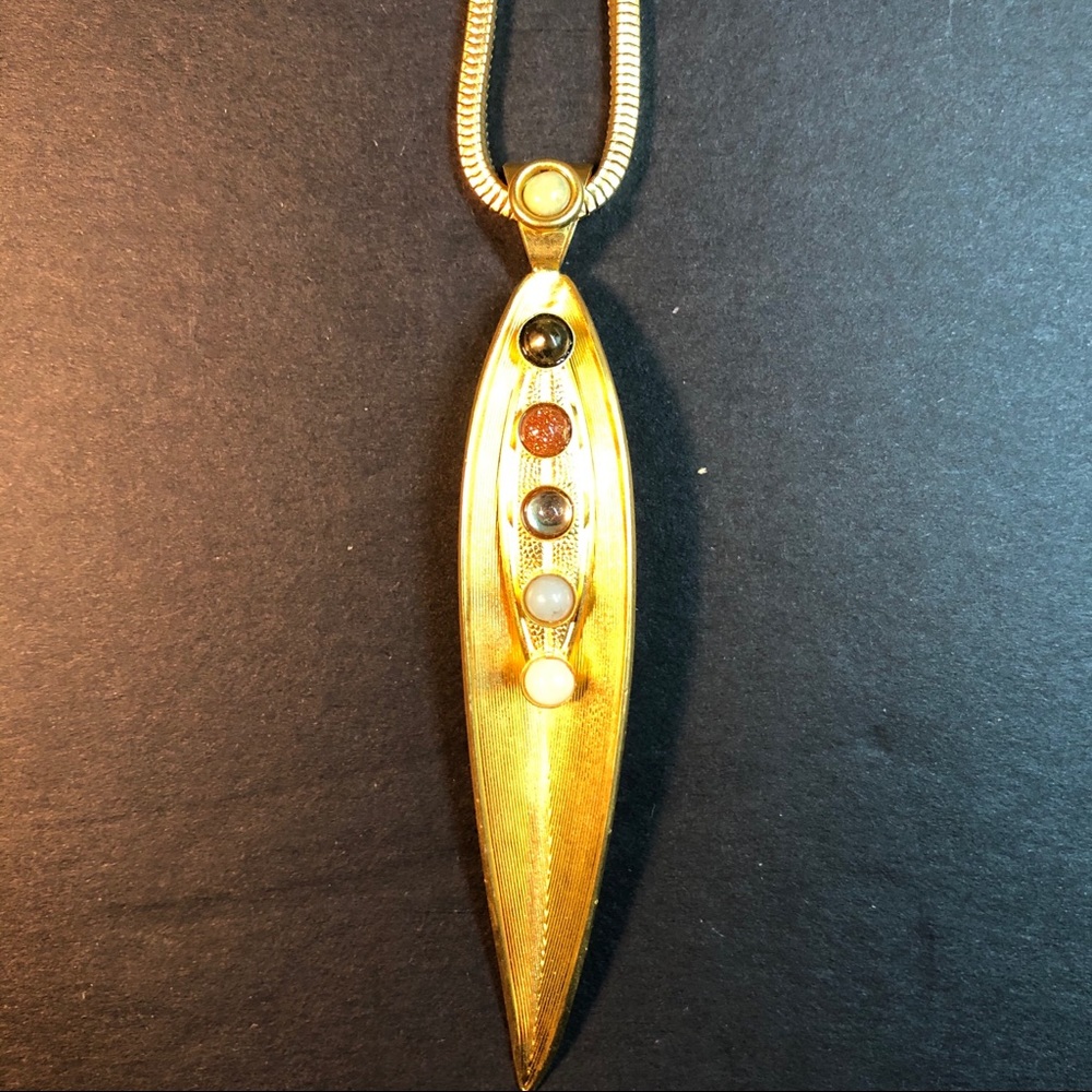 Vintage Handmade Gold Plated Designer Pendant.